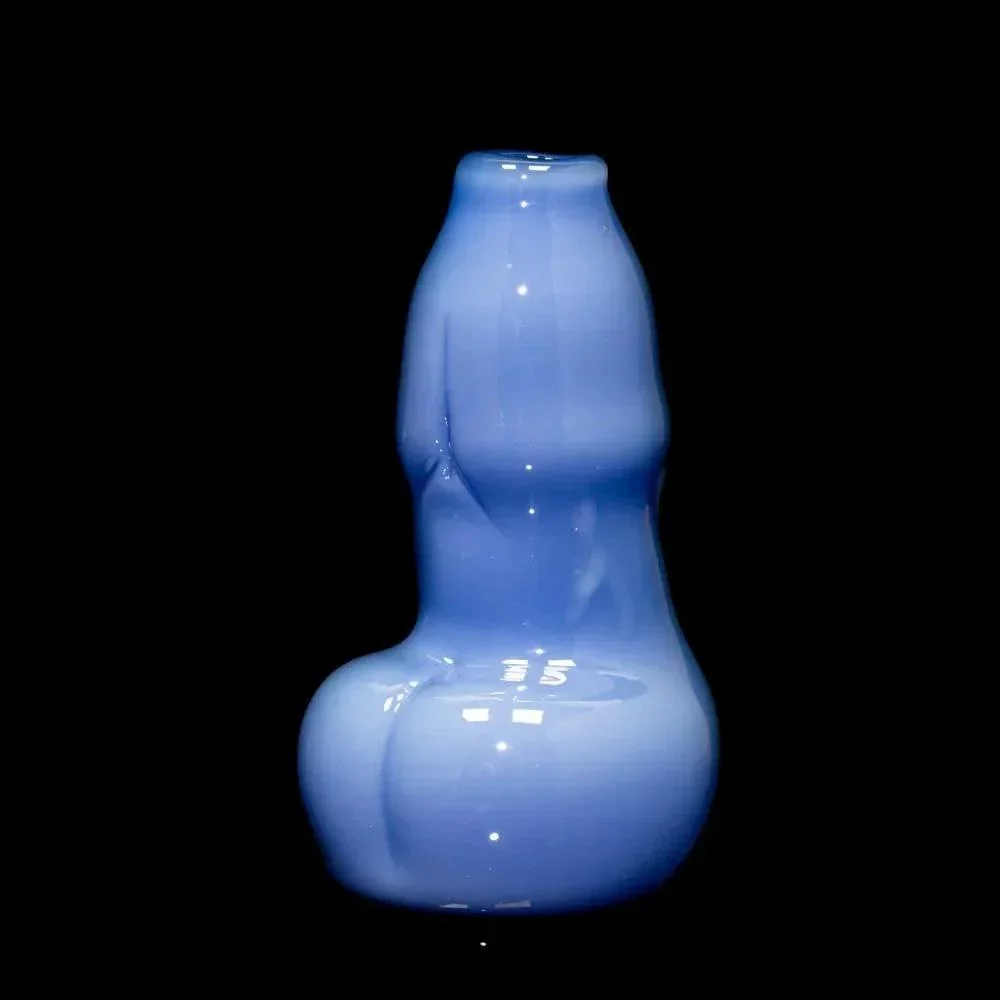 Glass By Ariel - Milky Blue Dick Vase