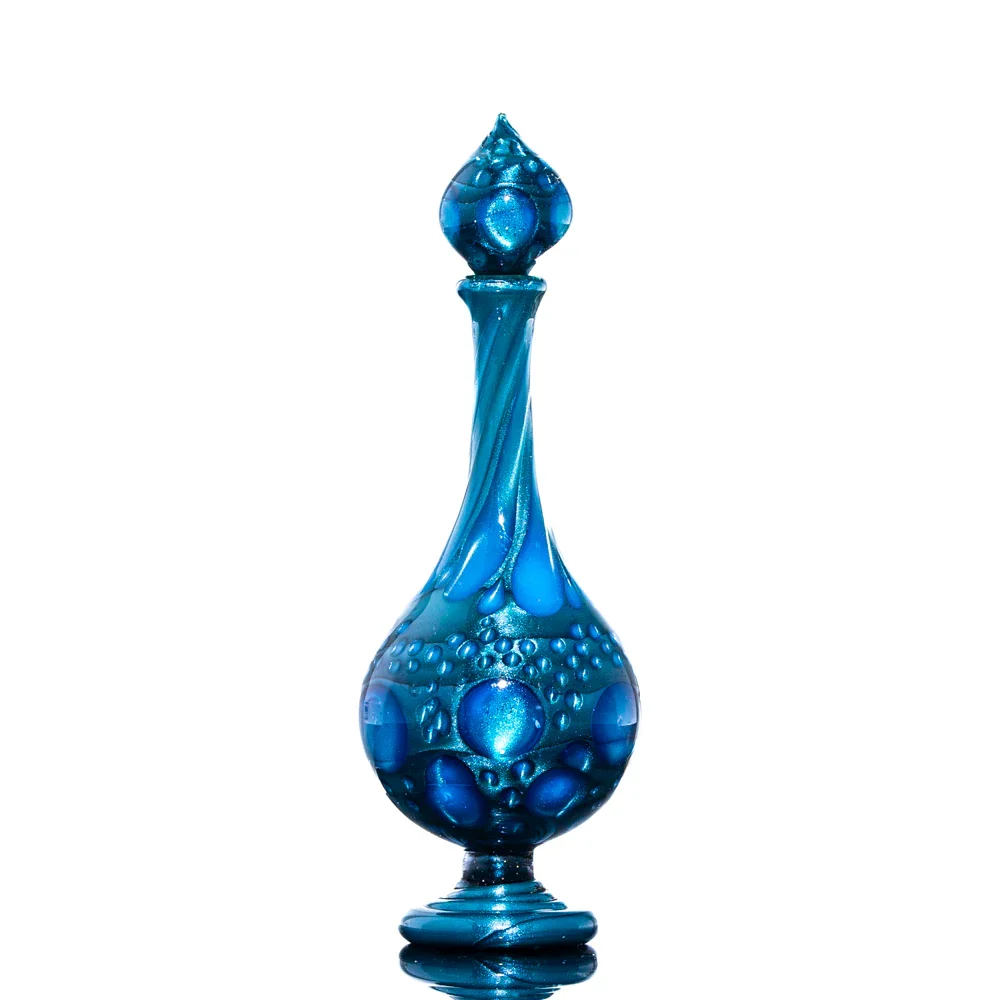 Suellen Fowler - Blue Haze Hobnail Perfume Bottle