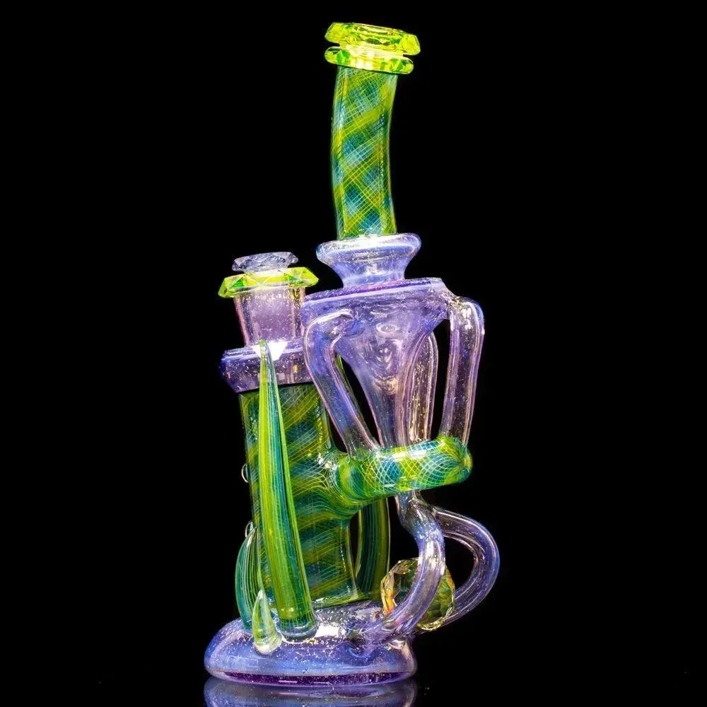 Crux Glass - Dichro Over Potion, Hydro Electric & Illuminati Fully Tricked Out Rebubbler - Image 4