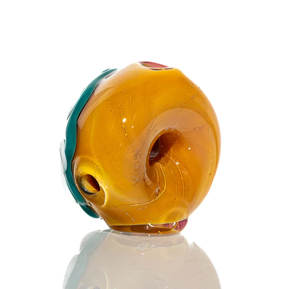 KGB Glass - Half Strawberry Frosted Sprinkle Half Blueberry Frosted Vanilla Drizzle Mini Donut Dry Pipe - Image 2
