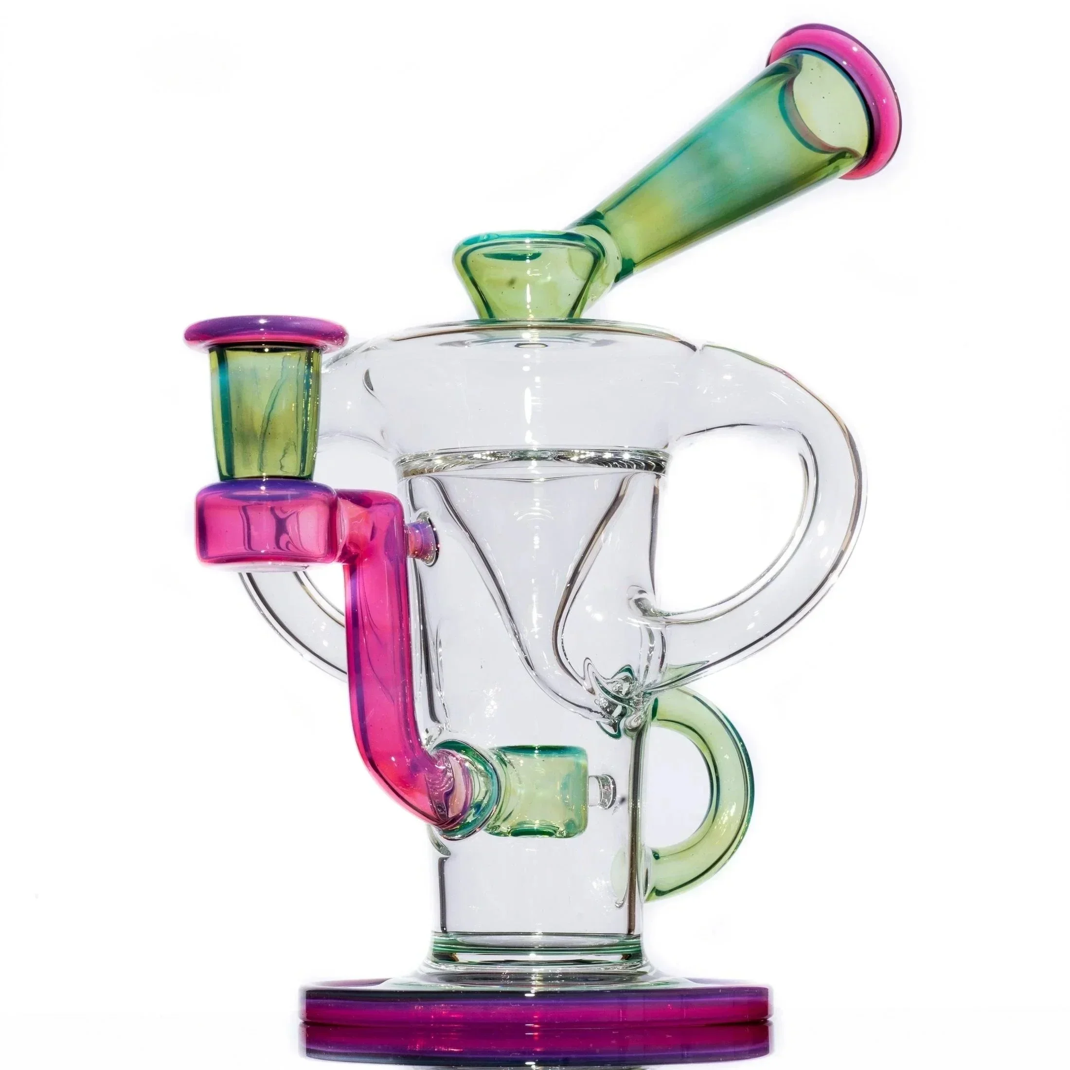 Stevie P - Plantphibian/Telemagenta Double Uptake Klein Recycler w/ Matching Bubble Cap